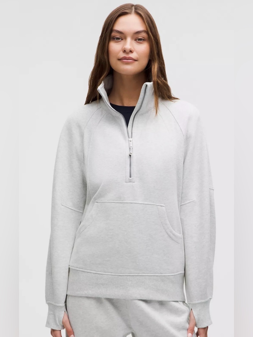 Women’s LULULEMON Gray Half-Zip Pullover Sweater